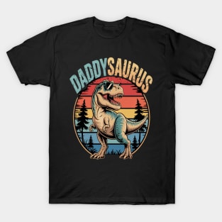 Daddysaurus T Rex Dinosaur DaddySaurus Birthday Father's Day T-Shirt